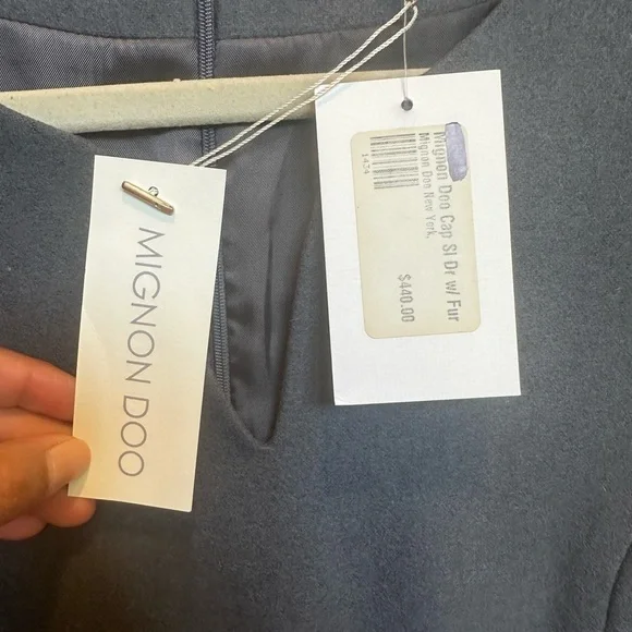 Mignon Blue Sheath Sleeveless Midi Dress - Picture 7 of 9